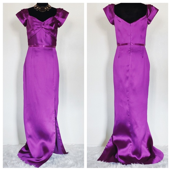 Marchesa Off The Shoulder Mikado Pique Gown - Picture 2 of 11